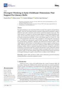 Divergent Thinking in Early Childhood: Pre-Literacy Skills Link
