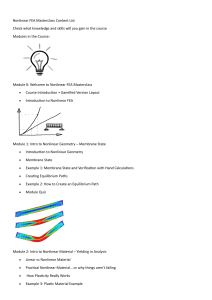 Nonlinear FEA Masterclass Content List