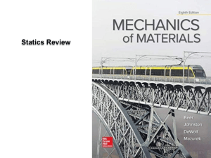 Statics Review - Mechanics of Materials