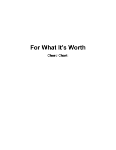 For What It's Worth Chord Chart