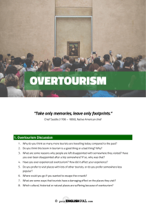 Overtourism Lesson Plan for ESL Students