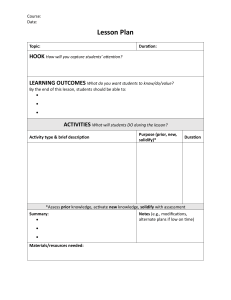 Lesson Plan Template: Structure for Effective Teaching