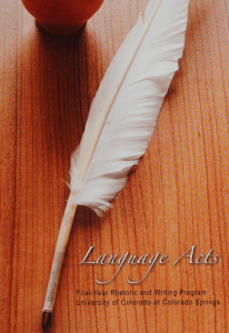 Language Acts: Rhetoric and Writing Textbook