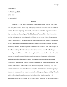 Analysis of Emotional Language in Poverty and Violence Research