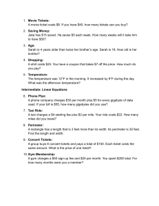 Math Word Problems Worksheet