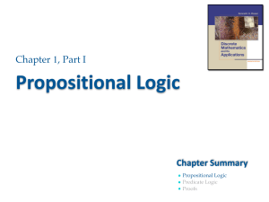 Propositional Logic Chapter - Discrete Mathematics