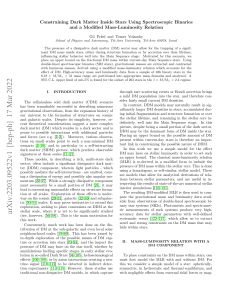Constraining Dark Matter in Stars via Spectroscopic Binaries