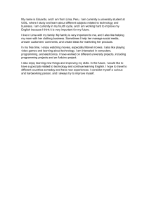 Eduardo's Personal Introduction: University Student from Peru