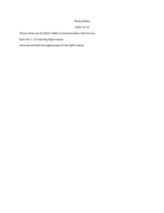 Study Notes: ELEC-4440 Exercise 1 - QAM Matrix Eigenvalues