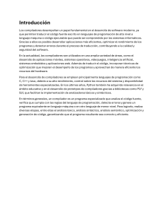 Introducci&oacute;n a los Compiladores: Conceptos y Aplicaciones