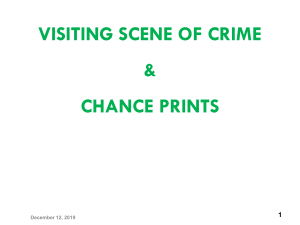 Visiting Scene of Crime & Chance Prints: Forensic Guide