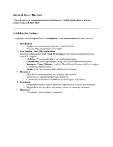 Research Project: Importance of Accurate Measurements