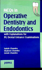MCQs in Operative Dentistry and Endodontics