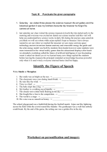 English Worksheet: Punctuation & Figures of Speech