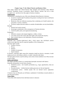 Business Ethics: Ethical Theories Overview