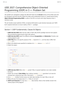 LEEE 2027 OOP in C++ Problem Set
