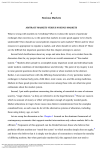 Noxious Markets: Moral Limits of Markets Chapter
