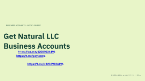 Get Natural LLC Business Accounts: Article Brief & Guide