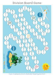 Division Board Game for Kids - MathEasily.com
