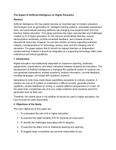 AI's Impact on Higher Education: Opportunities & Challenges