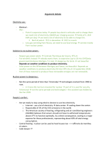 Arguments on Nuclear Power and Energy Alternatives