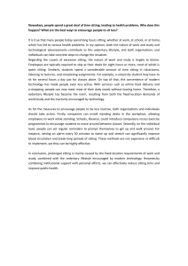 Causes and Solutions for Excessive Sitting: Health Impacts and Strategies