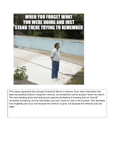 Retrieval Failure in Memory: Meme Explanation