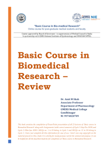 Basic Course in Biomedical Research Review