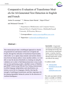 Transformer Models for AI-Generated Text Detection in English and French