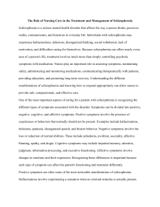 Nursing Care in Schizophrenia Treatment