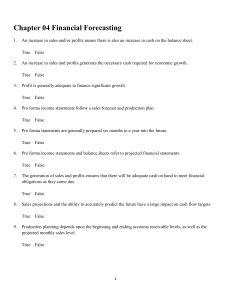 Chapter 04 Financial Forecasting Questions & Answers