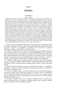 Il&iacute;ada de Homero: Canto I - Plaga y C&oacute;lera
