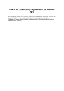 Fichas de Gram&iacute;neas y Leguminosas en Formato APA