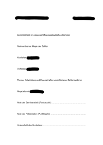 Entwicklung und Eigenschaften verschiedener Zahlensysteme