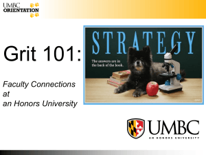Grit 101: Faculty Connections at UMBC