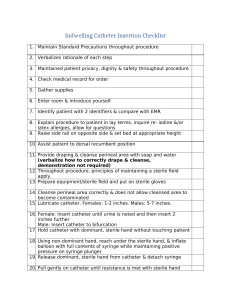 Indwelling Catheter Insertion Checklist
