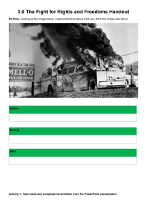 US Civil Rights Movement Handout: Activities & Analysis
