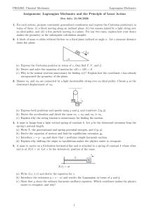 PH1L002: Classical Mechanics - Lagrangian Mechanics Assignment