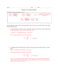 Graham's Law Practice Problems