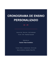 Cronograma de Ensino Personalizado A2 para B1