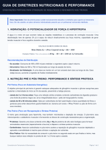 Guia de Diretrizes Nutricionais e Performance