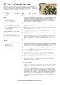 Thin-Crust Spinach & Feta Pizza Recipe