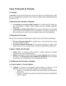 Derecho de Posesi&oacute;n: Conceptos y Clasificaciones
