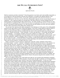 Are We All Extremists Now? Far-Right Youth Activism Research