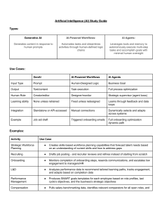 AI Study Guide: Generative AI, Workflows, Agents