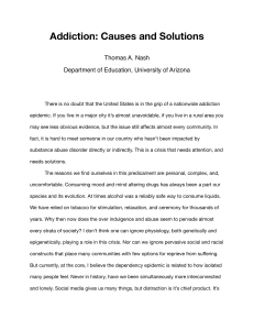 Addiction: Causes and Solutions - University of Arizona