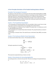 First-Principles Derivation of Double Declining Balance Method