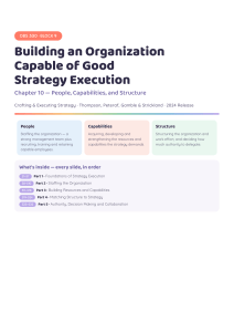 Strategy Execution: People, Capabilities, Structure