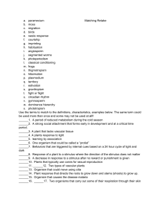 Biology Matching Retake Exercise
