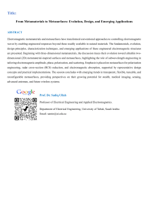 From Metamaterials to Metasurfaces: Evolution & Applications